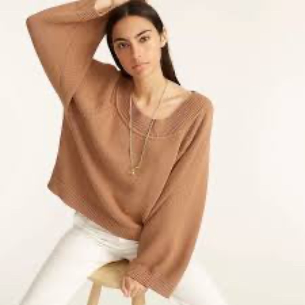 J. Crew Relaxed Sleeve Boatneck Beach sweater